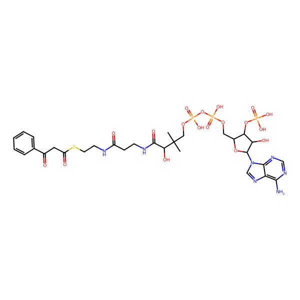 2D Structure of benzoylacetyl-CoA