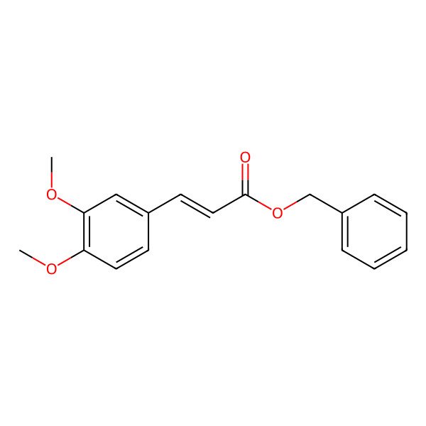 2D Structure of benzyl (E)-3,4-dimethoxycinnamate