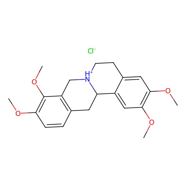 2D Structure of Berbine, 2,3,9,10-tetramethoxy-, hydrochloride