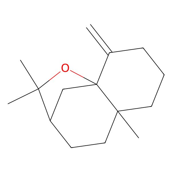 2D Structure of (1S,6S,9R)-6,10,10-trimethyl-2-methylidene-11-oxatricyclo[7.2.1.01,6]dodecane