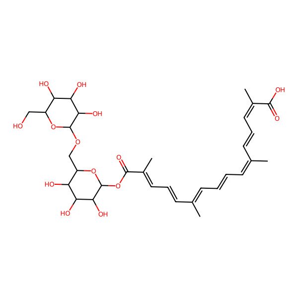 2D Structure of beta-D-gentiobiosyl crocetin