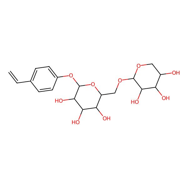 2D Structure of beta-D-Glucopyranoside, 4-ethenylphenyl 6-O-beta-D-xylopyranosyl-