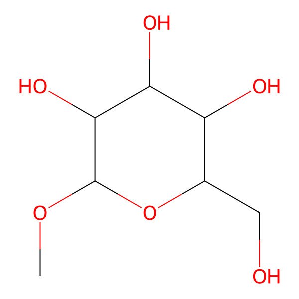 2D Structure of beta-D-Glucopyranoside, methyl
