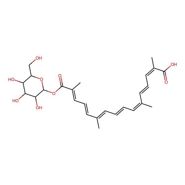 2D Structure of beta-D-glucosyl crocetin