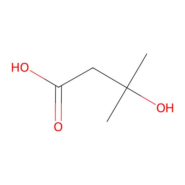 2D Structure of beta-Hydroxyisovaleric acid
