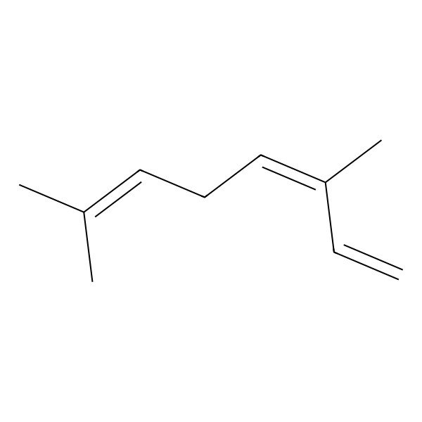 2D Structure of beta-Ocimene, (3Z)-
