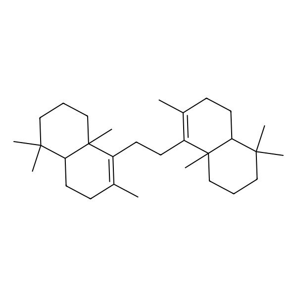 2D Structure of (4aS,8aS)-8-[2-[(4aS,8aS)-2,5,5,8a-tetramethyl-3,4,4a,6,7,8-hexahydronaphthalen-1-yl]ethyl]-4,4,7,8a-tetramethyl-1,2,3,4a,5,6-hexahydronaphthalene
