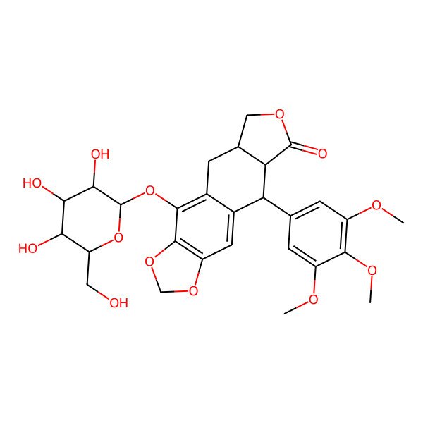 2D Structure of beta-Peltatin-beta-D-glucoside
