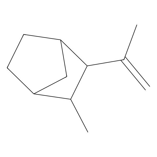 2D Structure of Bicyclo[2.2.1]heptane, 2-methyl-3-(1-methylethenyl)-