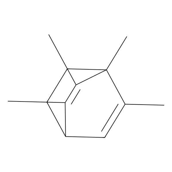 2D Structure of Bicyclo[2.2.2]octa-2,5-diene, 1,2,3,6-tetramethyl-