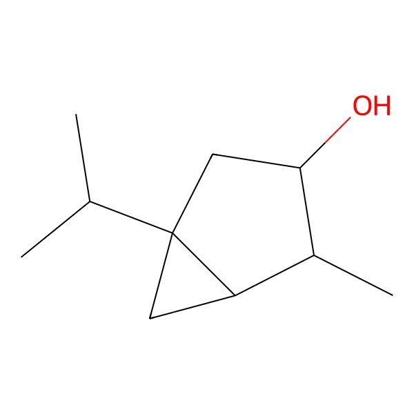 2D Structure of Bicyclo[3.1.0]hexan-3-ol, 4-methyl-1-(1-methylethyl)-, (1S,3S,4R,5R)-