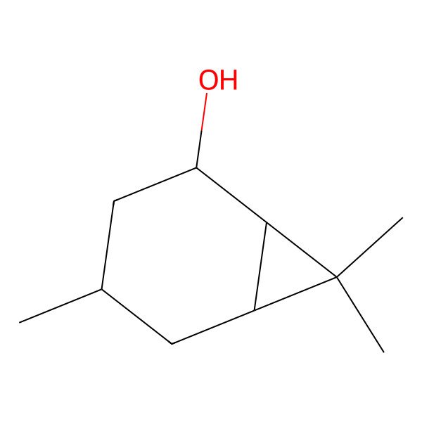 2D Structure of Bicyclo[4.1.0]heptan-2-ol, 4,7,7-trimethyl-