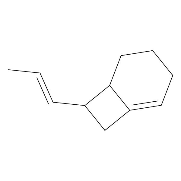 2D Structure of Bicyclo[4.2.0]oct-1-ene, exo-7-[(1E)-propenyl]-