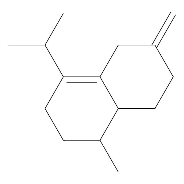 2D Structure of Bicyclo[4.4.0]dec-1-ene, 2-isopropyl-5-methyl-9-methylene-