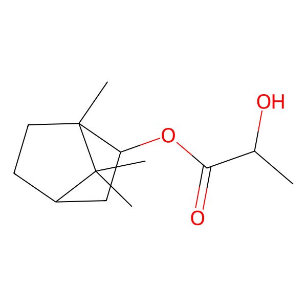 2D Structure of Propanoic acid, 2-hydroxy-, 1,7,7-trimethylbicyclo[2.2.1]hept-2-yl ester