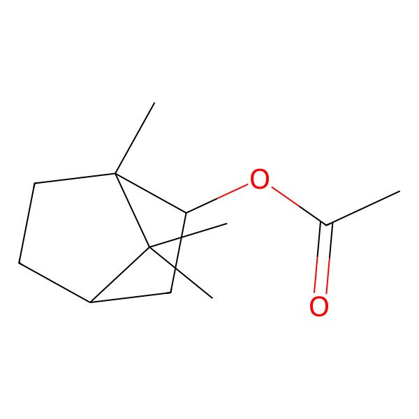 2D Structure of Bornyl acetate, (-)-