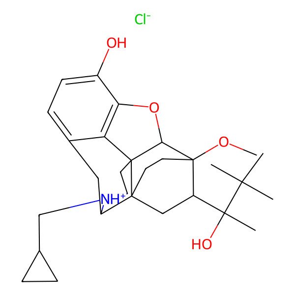2D Structure of (-)-Buprenorphine hydrochloride