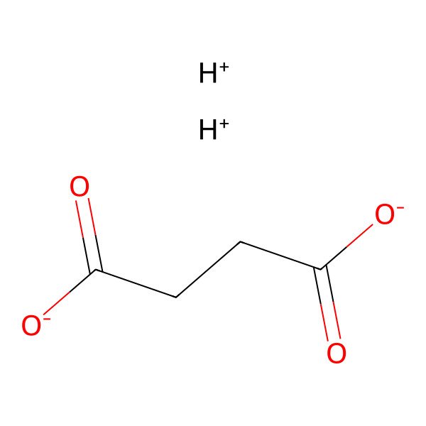2D Structure of Butanedioate;hydron