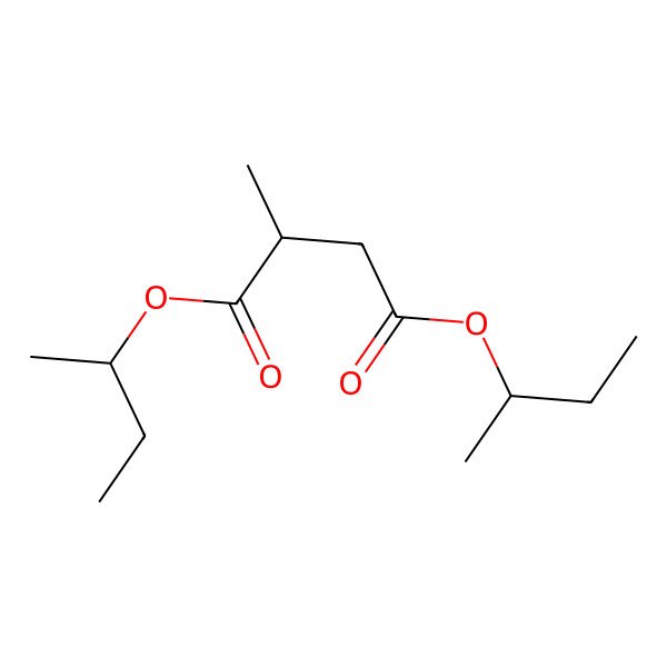 2D Structure of Butanedioic acid, methyl-, bis(1-methylpropyl) ester