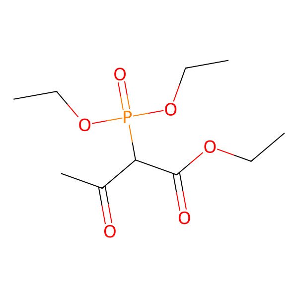 2D Structure of Butanoic acid, 2-(diethoxyphosphinyl)-3-oxo-, ethyl ester