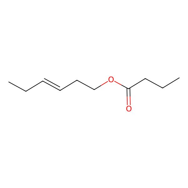 2D Structure of 3-Hexenyl butyrate, (3E)-