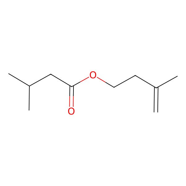 2D Structure of Butanoic acid, 3-methyl-, 3-methyl-3-buten-1-yl ester