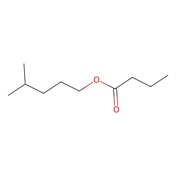 2D Structure of Butanoic acid, 4-methylpentyl ester