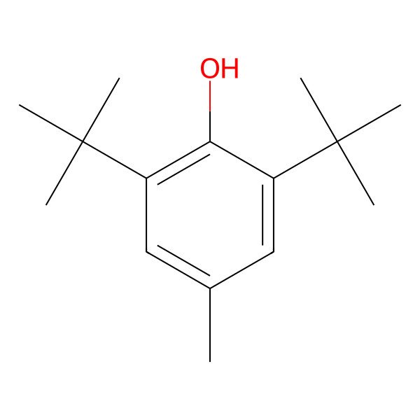 2D Structure of Butylated Hydroxytoluene 2D Structure of Butylated Hydroxytoluene
