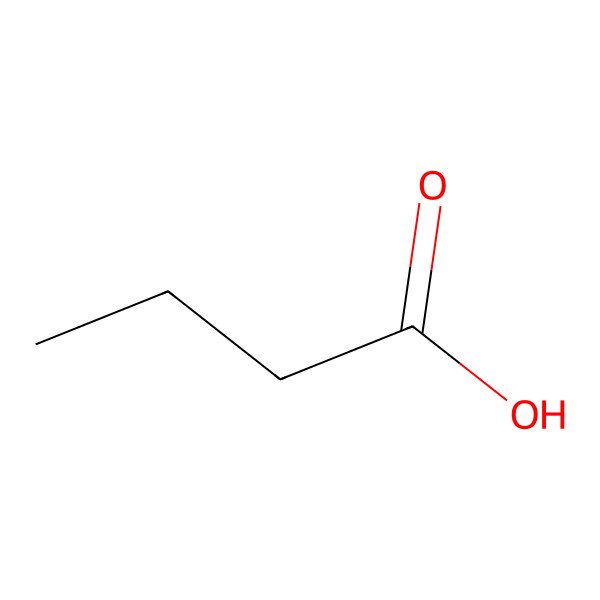 2D Structure of Butyric Acid 2D Structure of Butyric Acid