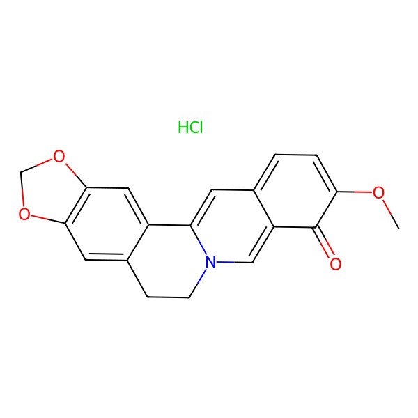 2D Structure of 10-Methoxy-5,6-dihydro-2H,9H-[1,3]dioxolo[4,5-g]isoquinolino[3,2-a]isoquinolin-9-one--hydrogen chloride (1/1)