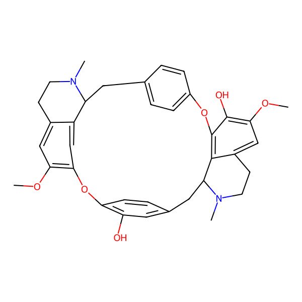 2D Structure of 10,24-Dimethoxy-15,29-dimethyl-7,22-dioxa-15,29-diazaheptacyclo[21.6.2.23,6.218,21.18,12.026,30.016,34]hexatriaconta-3(36),4,6(35),8(34),9,11,18,20,23,25,30,32-dodecaene-9,20-diol