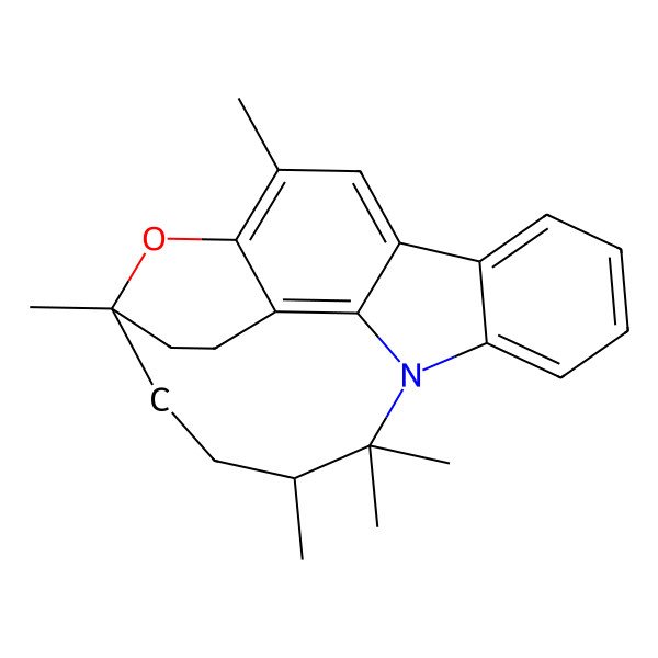 2D Structure of 3,13,13,14,17-Pentamethyl-21-oxa-12-azapentacyclo[10.7.1.12,17.05,20.06,11]henicosa-1,3,5(20),6,8,10-hexaene