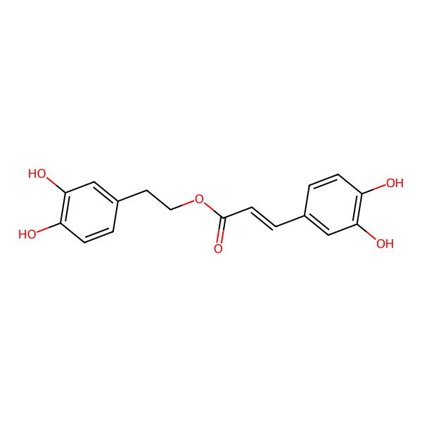2D Structure of Caffeic acid 3,4-Dihydroxyphenethyl ester 2D Structure of Caffeic acid 3,4-Dihydroxyphenethyl ester