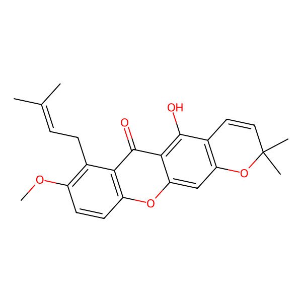 2D Structure of Calabaxanthone 2D Structure of Calabaxanthone