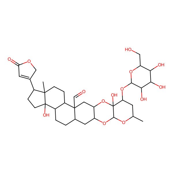 2D Structure of Calotropin 3'-glucoside