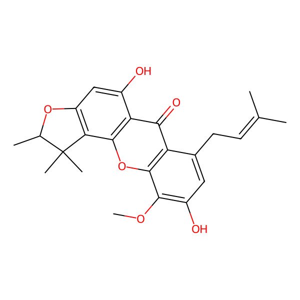 2D Structure of Caloxanthone B
