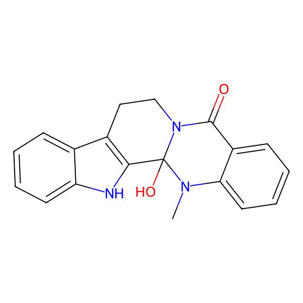 2D Structure of 1-Hydroxy-21-methyl-3,13,21-triazapentacyclo[11.8.0.02,10.04,9.015,20]henicosa-2(10),4,6,8,15,17,19-heptaen-14-one