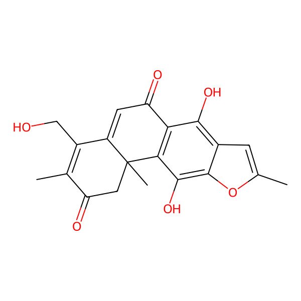 2D Structure of (11bS)-7,11-dihydroxy-4-(hydroxymethyl)-3,9,11b-trimethyl-1H-naphtho[2,1-f][1]benzofuran-2,6-dione