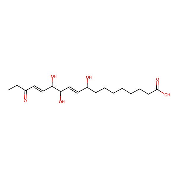 2D Structure of (9S,10E,12S,13S,14E)-9,12,13-trihydroxy-16-oxooctadeca-10,14-dienoic acid 2D Structure of (9S,10E,12S,13S,14E)-9,12,13-trihydroxy-16-oxooctadeca-10,14-dienoic acid