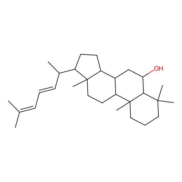 2D Structure of Cholesta-22,24-dien-5-ol, 4,4-dimethyl-