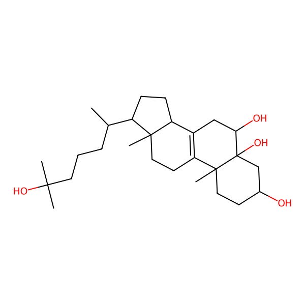 2D Structure of Cholesta-8-en-3beta,5alpha,6alpha,25-tetrol