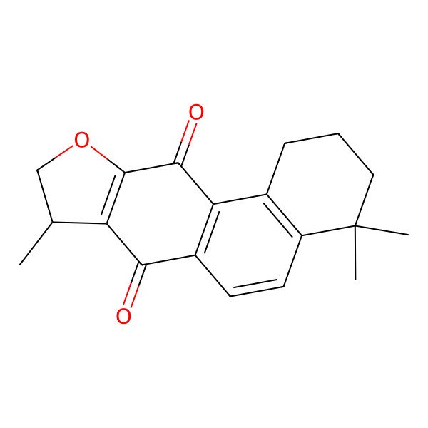 2D Structure of (8S)-4,4,8-trimethyl-2,3,8,9-tetrahydro-1H-naphtho(2,1-f)(1)benzofuran-7,11-dione