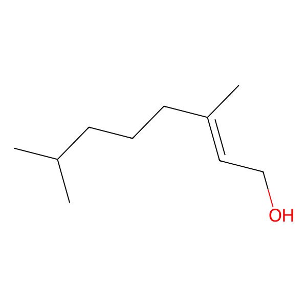 2D Structure of 2-Octen-1-ol,3,7-dimethyl-
