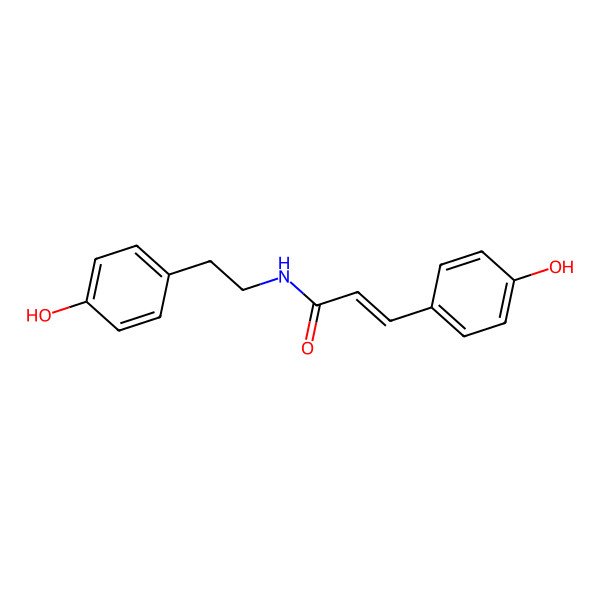 2D Structure of Cinnamamide, p-hydroxy-N-(p-hydroxyphenethyl)-