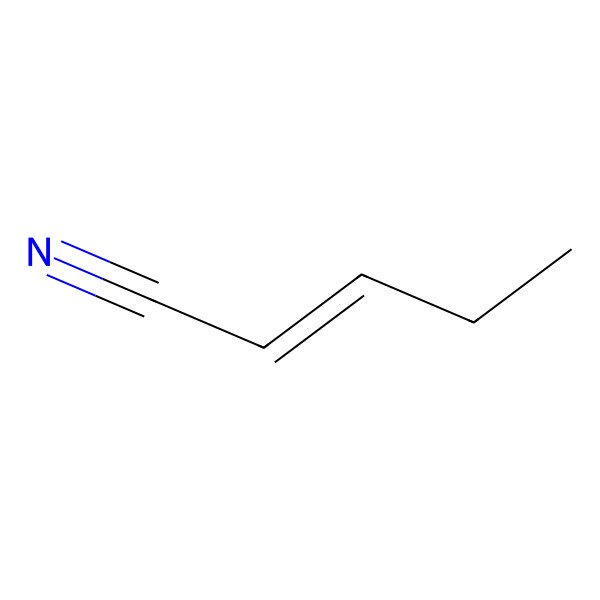 2D Structure of 2-Pentenenitrile, (Z)-