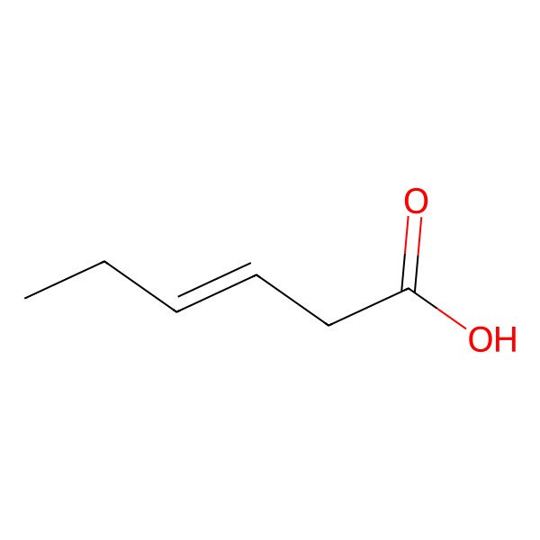 2D Structure of cis-3-Hexenoic acid