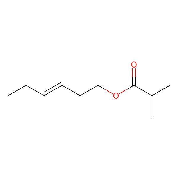 2D Structure of cis-3-Hexenyl isobutyrate 2D Structure of cis-3-Hexenyl isobutyrate