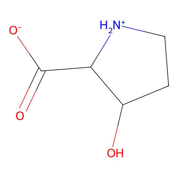 2D Structure of (2R,3S)-3-hydroxypyrrolidin-1-ium-2-carboxylate 2D Structure of (2R,3S)-3-hydroxypyrrolidin-1-ium-2-carboxylate