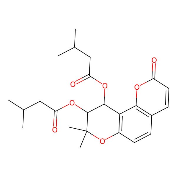 2D Structure of cis-3',4'-Diisovalerylkhellactone