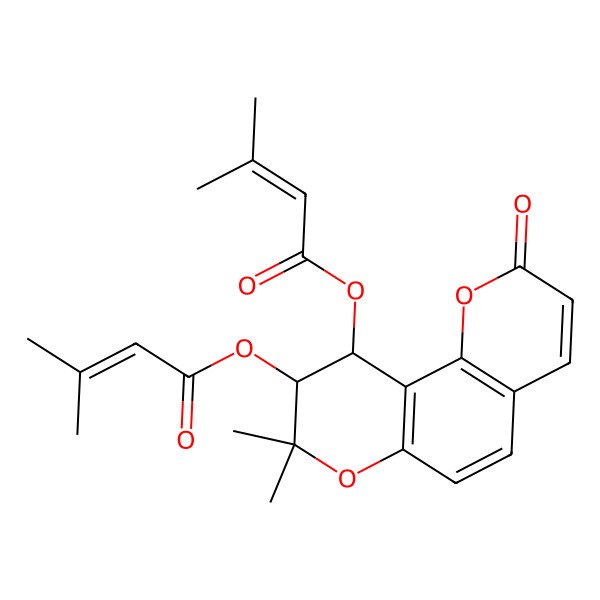 2D Structure of cis-3',4'-Disenecioylkhellactone 2D Structure of cis-3',4'-Disenecioylkhellactone